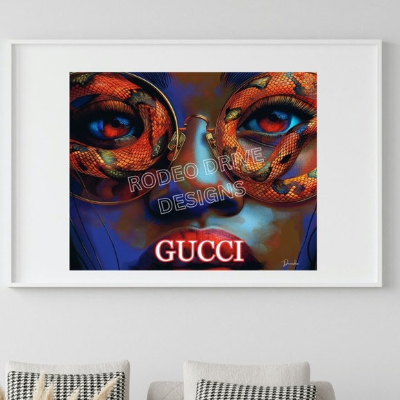 GUCCI WALL ART 20x16 GUCCI FASHION ART GUCCI PRINT - Picture 1 of 2
